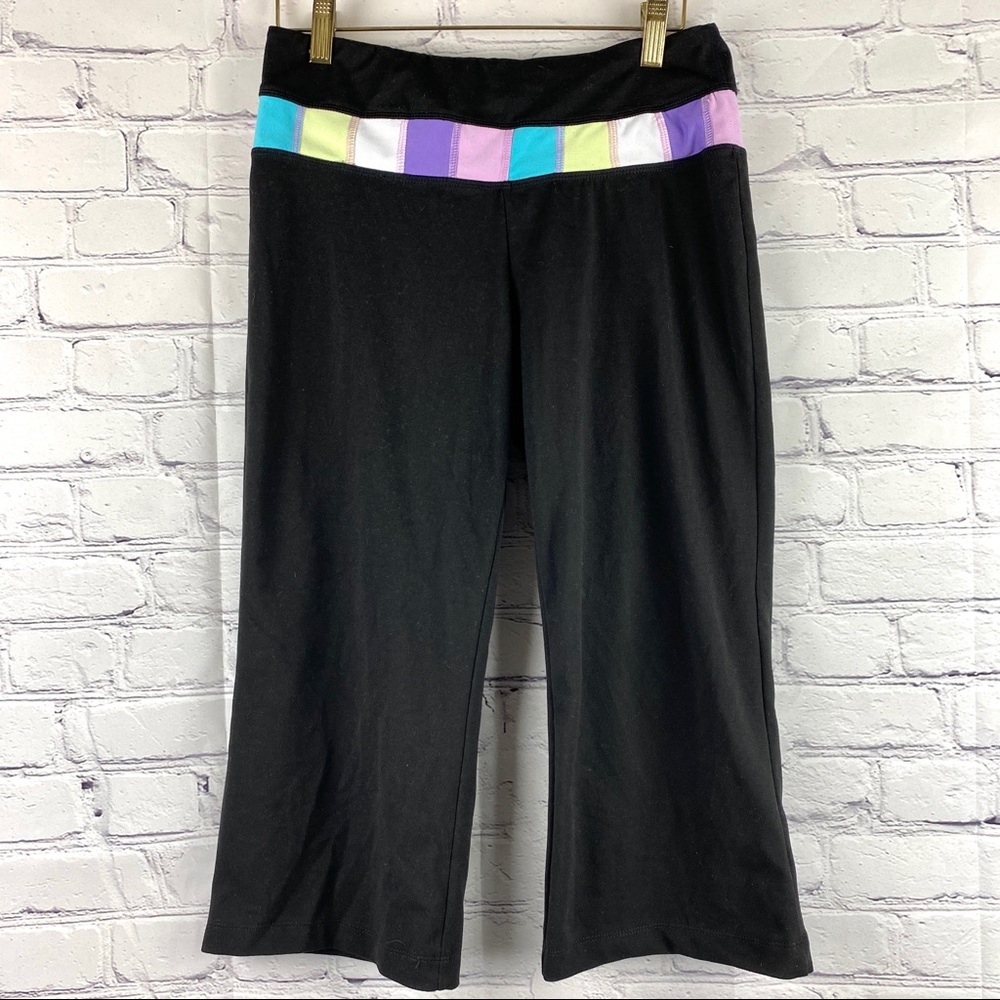 Bally Total Fitness Cropped Workout Pants Size M